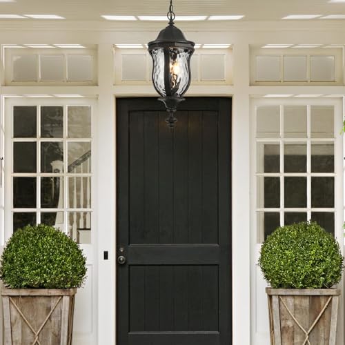 Large Outdoor Pendant Light Fixtures 23.6'' Exterior Hanging Lantern