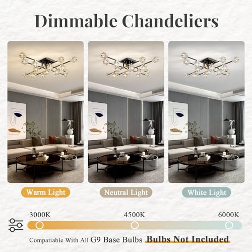 Crystal Sputnik Ceiling Light Fixture