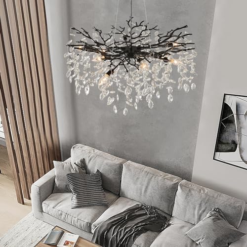 32 Inch Black Crystal Chandelier 10