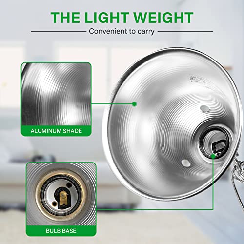 Clamp Lamp Light Socket with 5.5 Inch Aluminum Reflector (4 Count)
