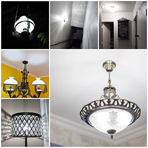 E26 100W Replacement LED Candelabra Corn Bulbs 6000K White (4 Count)
