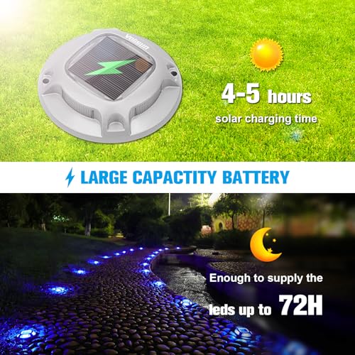 Solar Driveway Marker Lights Dock Marine Led Deck Outdoor 16 Pack (16 Count)