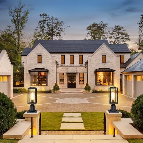 13'' Outdoor Post Lights Lamp Post Light Fixture 2 Packs (2 Count)