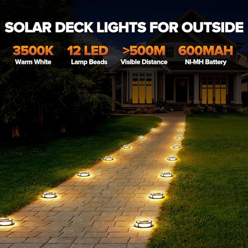 2 Pack Solar Deck Lights (2 Count)