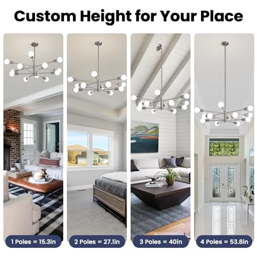 Modern Sputnik Chandeliers Light (12 Count)
