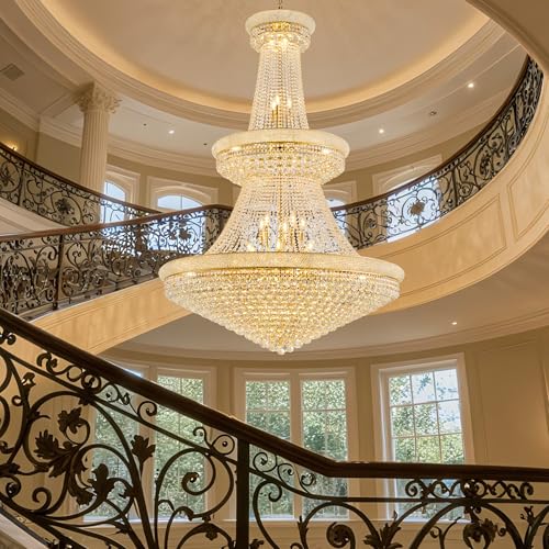 48 Inch Gold Crystal Eiffel Tower Chandelier