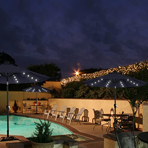 9ft Patio Umbrella with Solar Lights