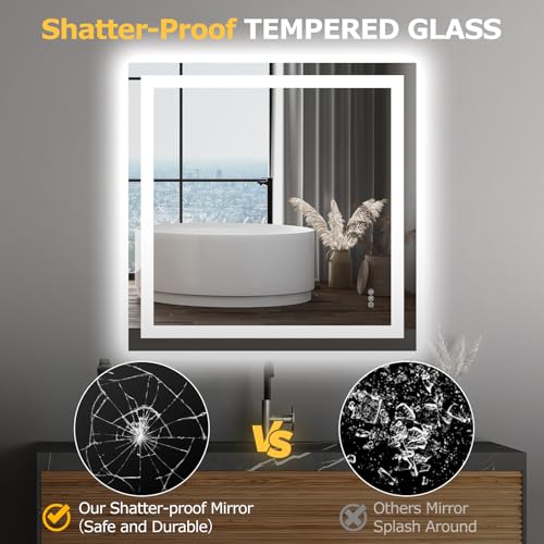36"X36" LED Bathroom Mirror with Lights