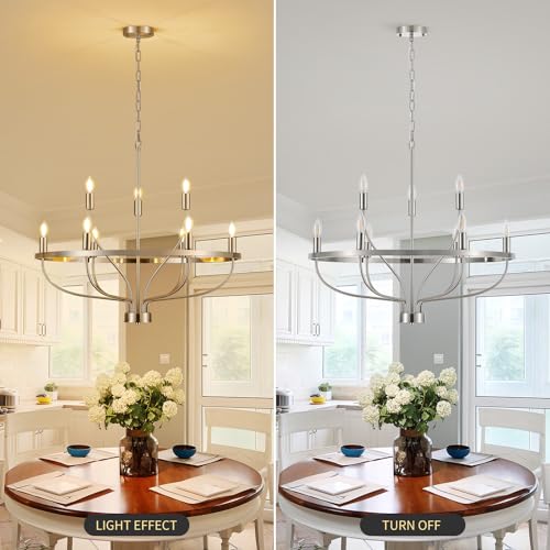 30" Brushed Nickel Chandelier