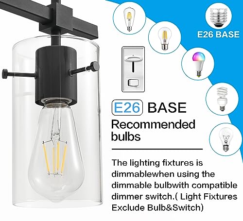 4 Lights Vanity Light Black Bathroom Vanity Lights Over Mirror Vanity Lights for Mirror Bathroom Light Fixture