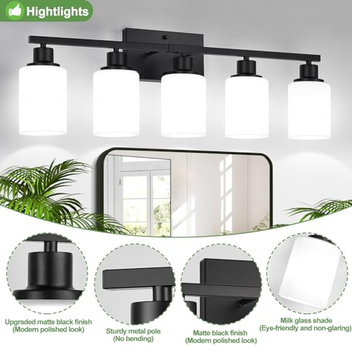 5 Light Bathroom Light Fixtures