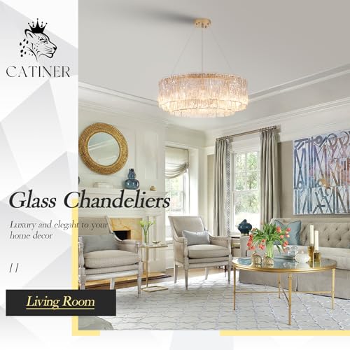 Modern 24" Crystal Glass Chandelier 10