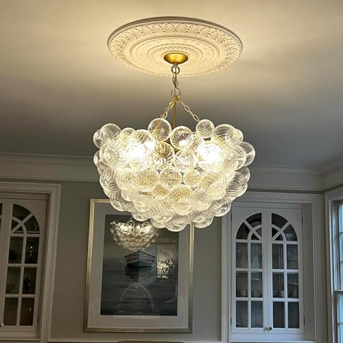 Nordic Bubble Ball Glass Chandelier 31"