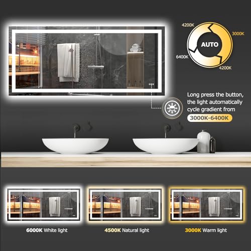 72"X32" LED Bathroom Mirror with Lights