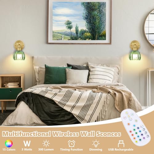 Vintage Battery Operated Wall Sconce (2 Count)