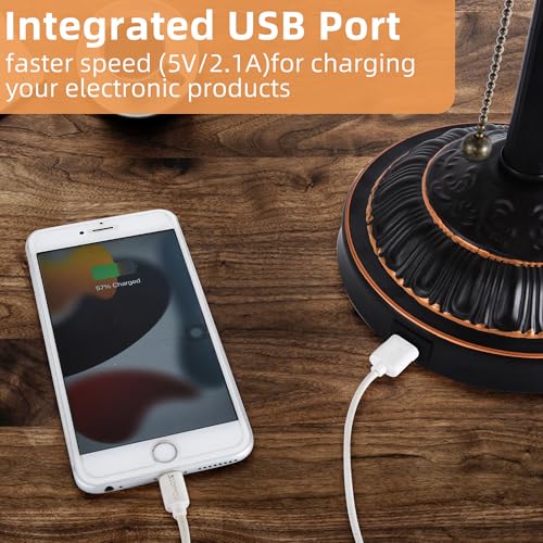 Bankers Desk Lamp with USB