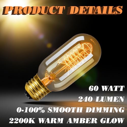 8 Pack Vintage Edison Light Bulbs 60W (8 Count)