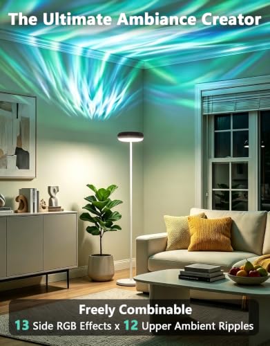 Uplighter Floor Lamp for Living Room (White)