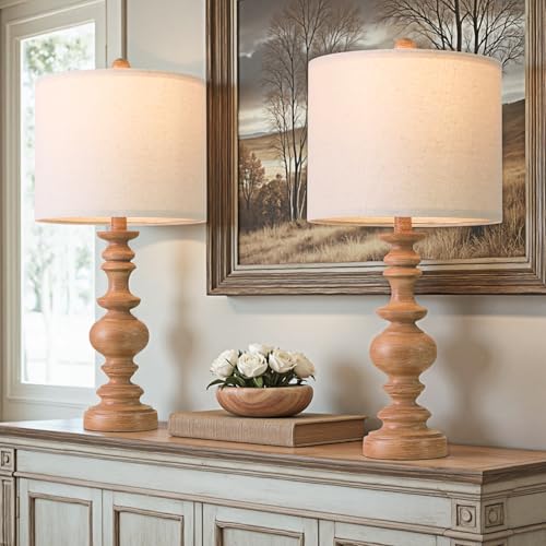 24" Farmhouse Table Lamps Set of 2 (2 Count)