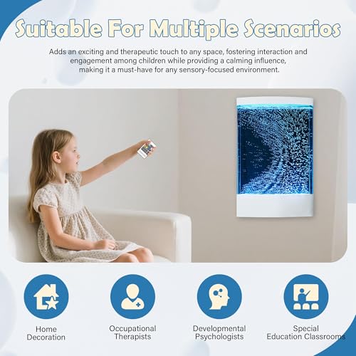 Sensory LED Colorful Bubble Curved Wall