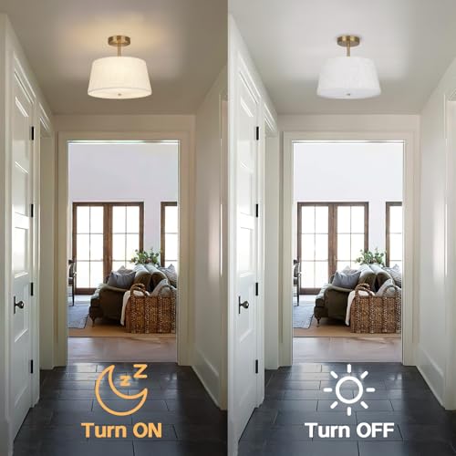 Cone Shaped Semi Flush Mount Modern Ceiling Light Fixture (3 Count)