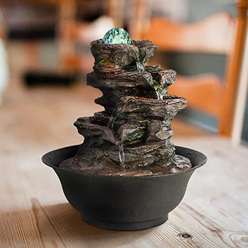 Resin Desktop Rock Waterfall Fountain