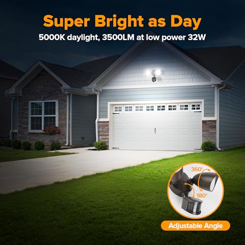 32W 3500 Lumen LED Security Lights Motion Sensor Light Outdoor