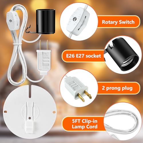 6 Set Blow Mold Light Kit E26 E27 Socket (6 Count)