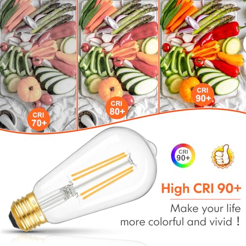 Dimmable Vintage Edison LED Bulbs (4 Count)