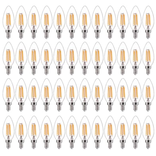 48 Pack LED Candelabra Bulbs 60W Equivalent (48 Count)
