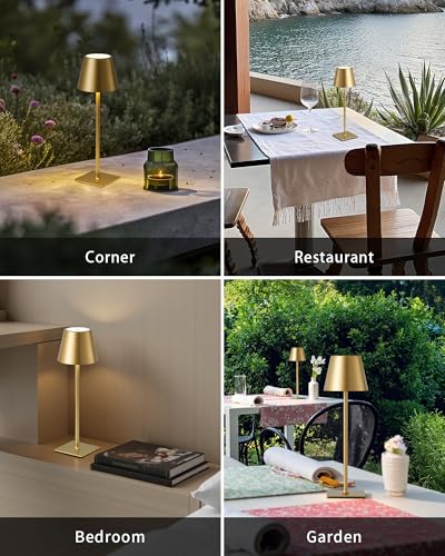 Gold Cordless Table Lamps Set of 2 (2 Count)