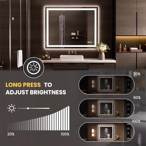 50"X40" LED Bathroom Mirror with Lights