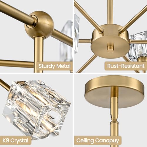 Sputnik Crystal Chandelier with 12