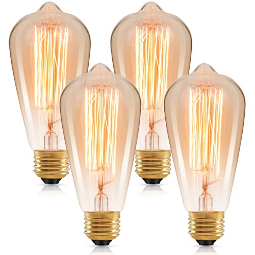 60 Watt Incandescent Edison Light Bulbs (4 Count)
