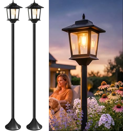 Solar Post Lights Outdoor (2 Count)