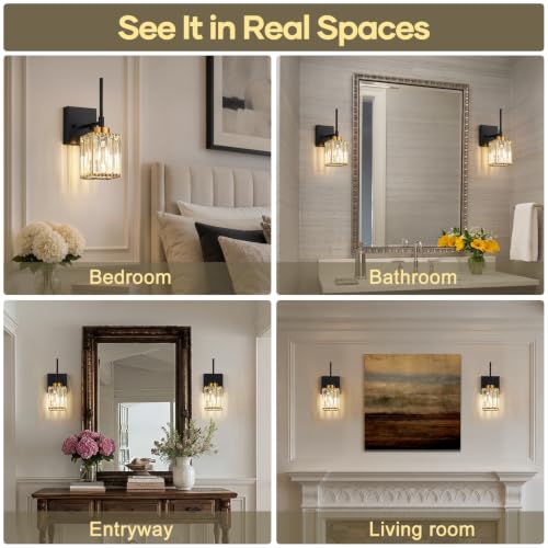 Hardwired] Bathroom Wall Sconces Set of Two Bathroom Light Fixtures (2 Count)