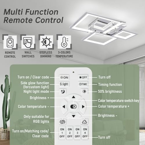 Modern Chrome Led Ceiling Light 3