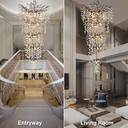 118" Black Large Chandeliers for High Ceilings