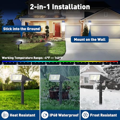 Solar Spot Lights Outdoor (2 Count)