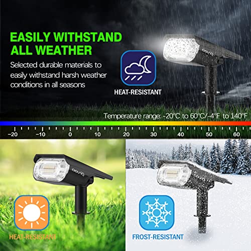 1000 Lumens Solar Spot Lights Outdoor Waterproof Landscape Spotlights (4 Count)