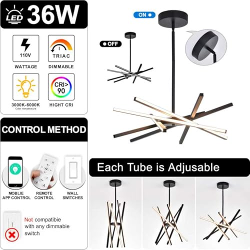 Modern Black LED 6