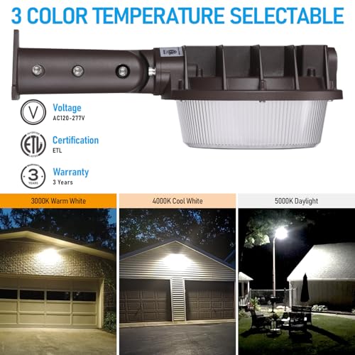 3CCT LED Barn Light Dusk to Dawn Area Lights Aluminum Bronze