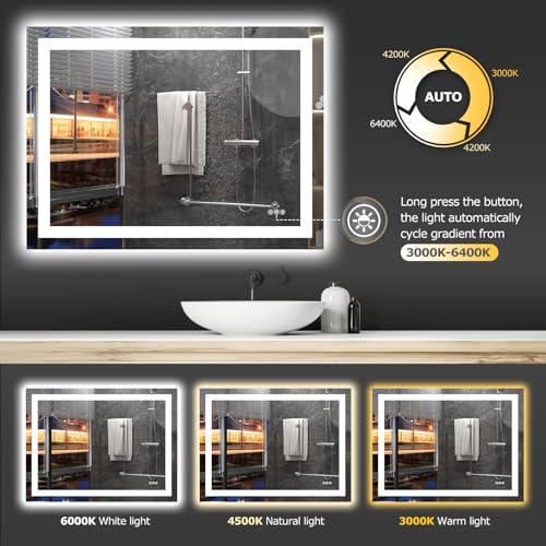 40"X30" LED Bathroom Mirror with Lights