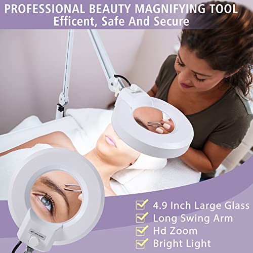 12X Magnifying Glass with Light and Stand