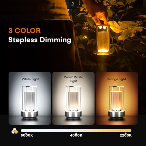 Rechargeable Cordless Small Metal Table Lamp