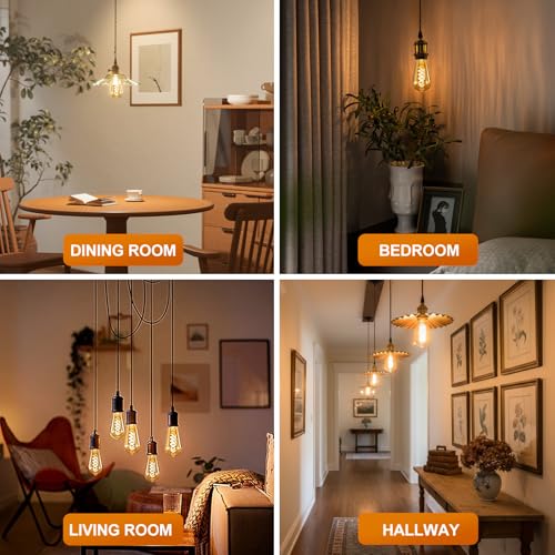 ST64 LED E26 Vintage Edison Light Bulbs (6 Count)
