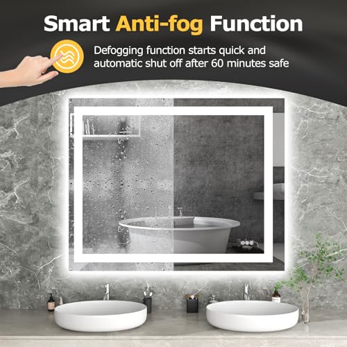 40"X32" LED Bathroom Mirror with Lights