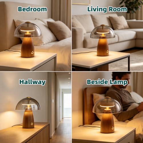 Mid Century Glass Table Lamp