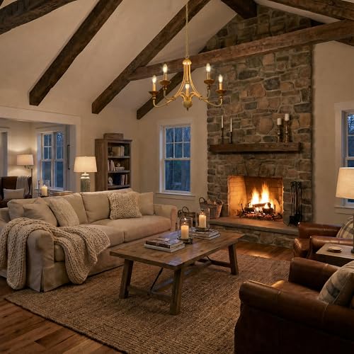 27.1" French Country Chandeliers for Dining Room