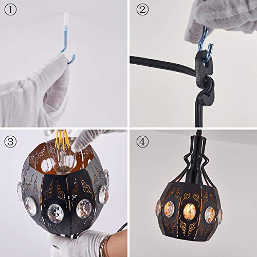 Hanging Lamp Swag Lights Plug in Pendant Light